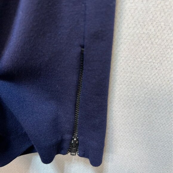 Talbots Womens  Ankle Pants Large Petites Navy Blue Skinny Slim Stretch Casual - Picture 6 of 10